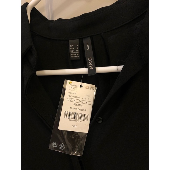 Black sheer MNG blouse - Picture 3 of 3